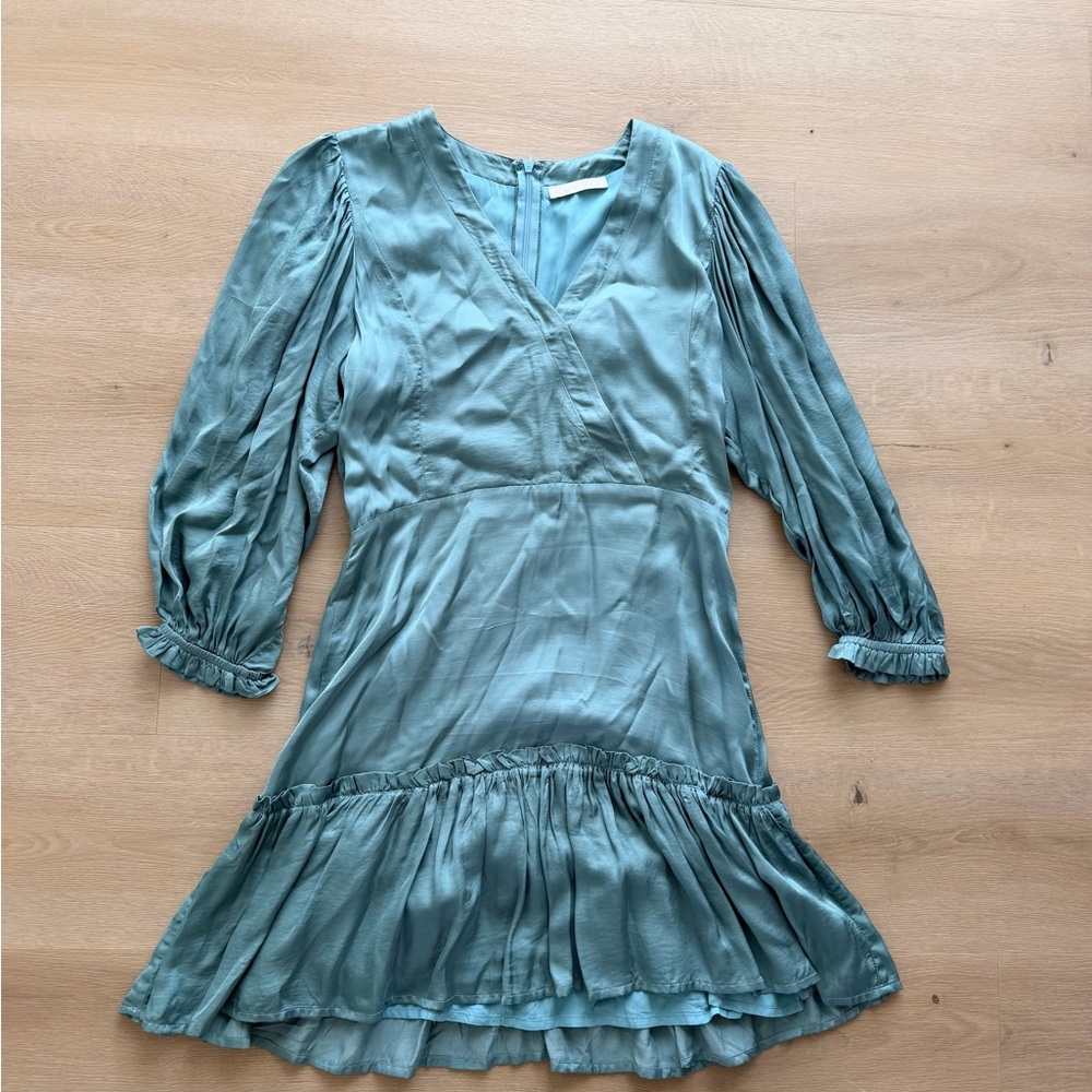 Karlie Dusty Sage Green Mini Dress